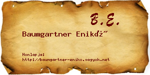 Baumgartner Enikő névjegykártya