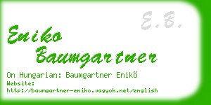 eniko baumgartner business card